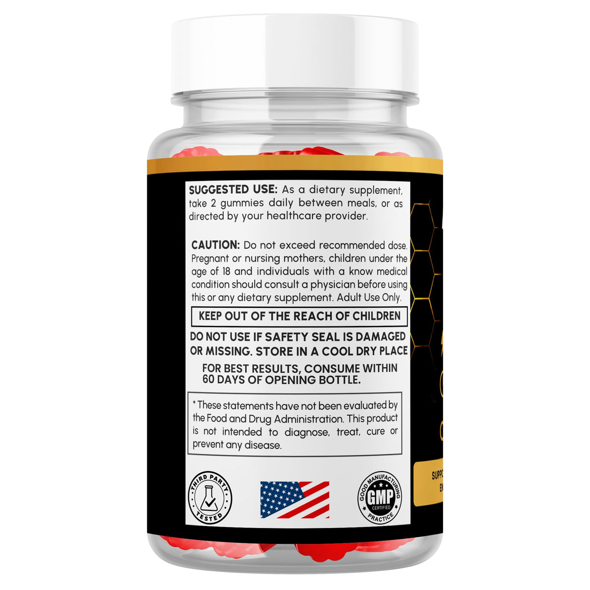 Honey Peak Gelatin Gummies for Men, Honey Peak Gelatin for Men 60 Gummies