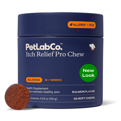 PetLab Co. Itch Relief Chew Pro for Dogs, 30 Soft Chews, Pork | Quercetin, biotin and antioxidants in an omega-rich formula to support itch relief and skin hydration