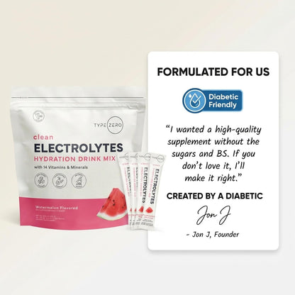 Type Zero Sugar Free Electrolyte Packets (Watermelon) 30 Stick Packs