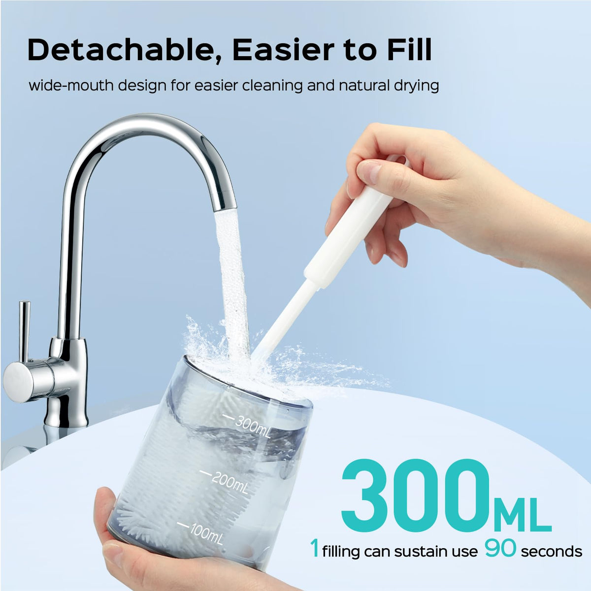 COSLUS C30 Water Dental Flosser, Upgraded DIY Mode, Black, 1Pcs