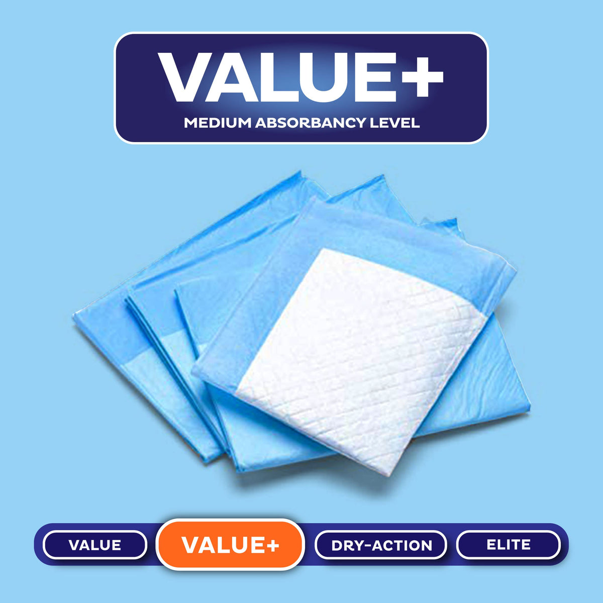 Chucks Pads Disposable [50-Pack] Underpads 23x36 Incontinence Chux