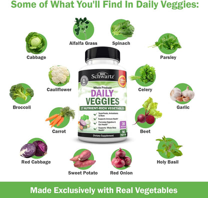 Daily Fruits and Vegetables Supplement - Super Fruit and Veggies Capsules