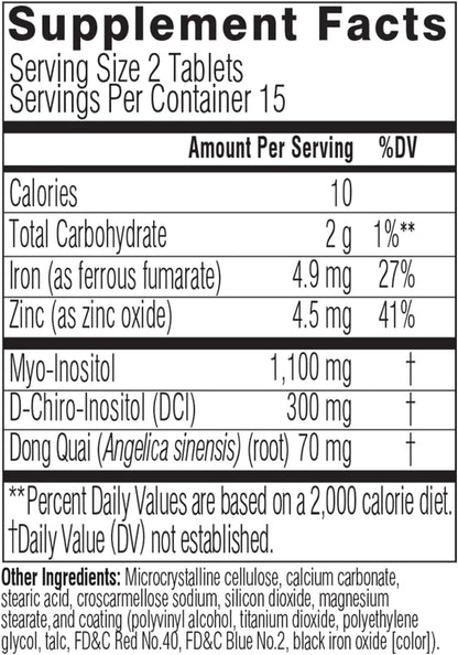 Swisse Ultiboost Myo-Inositol & D-Chiro Inositol Supplement | Hormonal Balance, Ovarian Health & Menstrual Support | 1100mg Myo-Inositol + 300mg DCI with Dong Quai | 30 Tablets