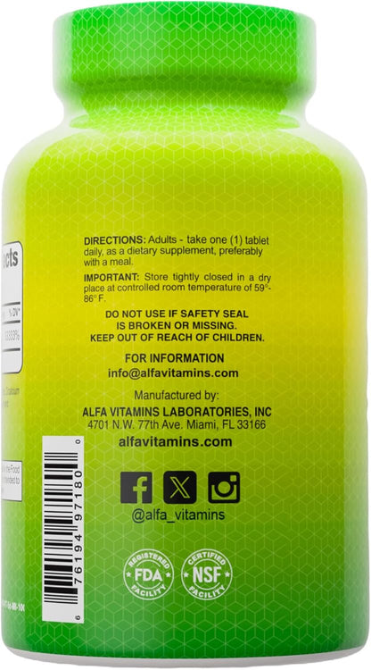 ALFA VITAMINS Biotin 10,000 mcg High Potency Vitamin B7 Supplement for Hair, Skin & Nail Support – 60 Tablets (2-Pack)