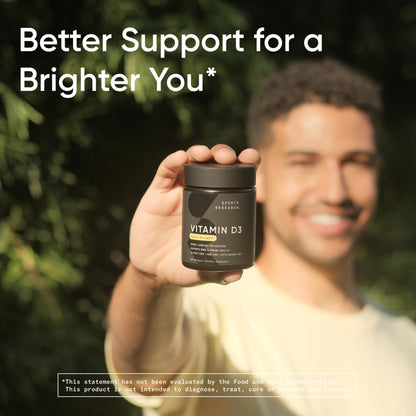 Sports Research Vitamin D3 5000 IU with Coconut MCT Oil - High Potency Vitamin D Supplement for Immune & Bone Support - Non-GMO Verified, Gluten & Soy Free – 125mcg, 360 Liquid Softgels