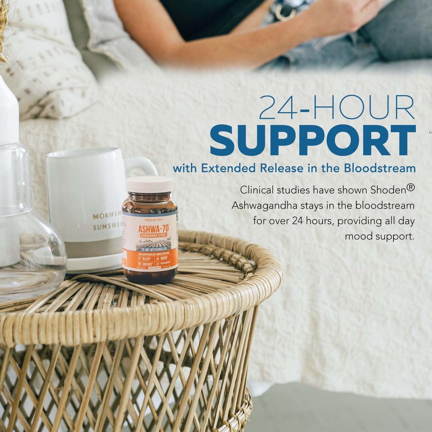Ashwa-70®: Ashwagandha Extract - 35% Withanolides | Max Strength, Highest Withanolide Concentration - Mood & Performance - Enhanced Absorption with BioPerine® Black Pepper (60 Capsules)