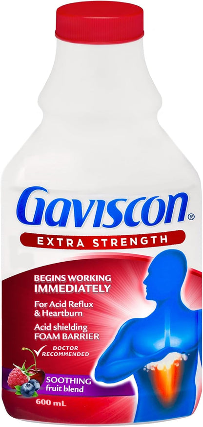 Gaviscon Heartburn Relief, Extra Strength Liquid Fruit 600 ml