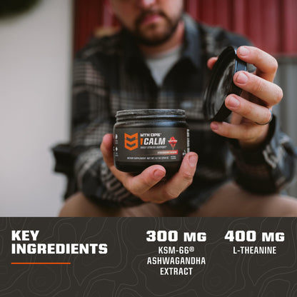 MTN OPS Calm Stress Support Powder, Strawberry Daiquiri, 60 Servings