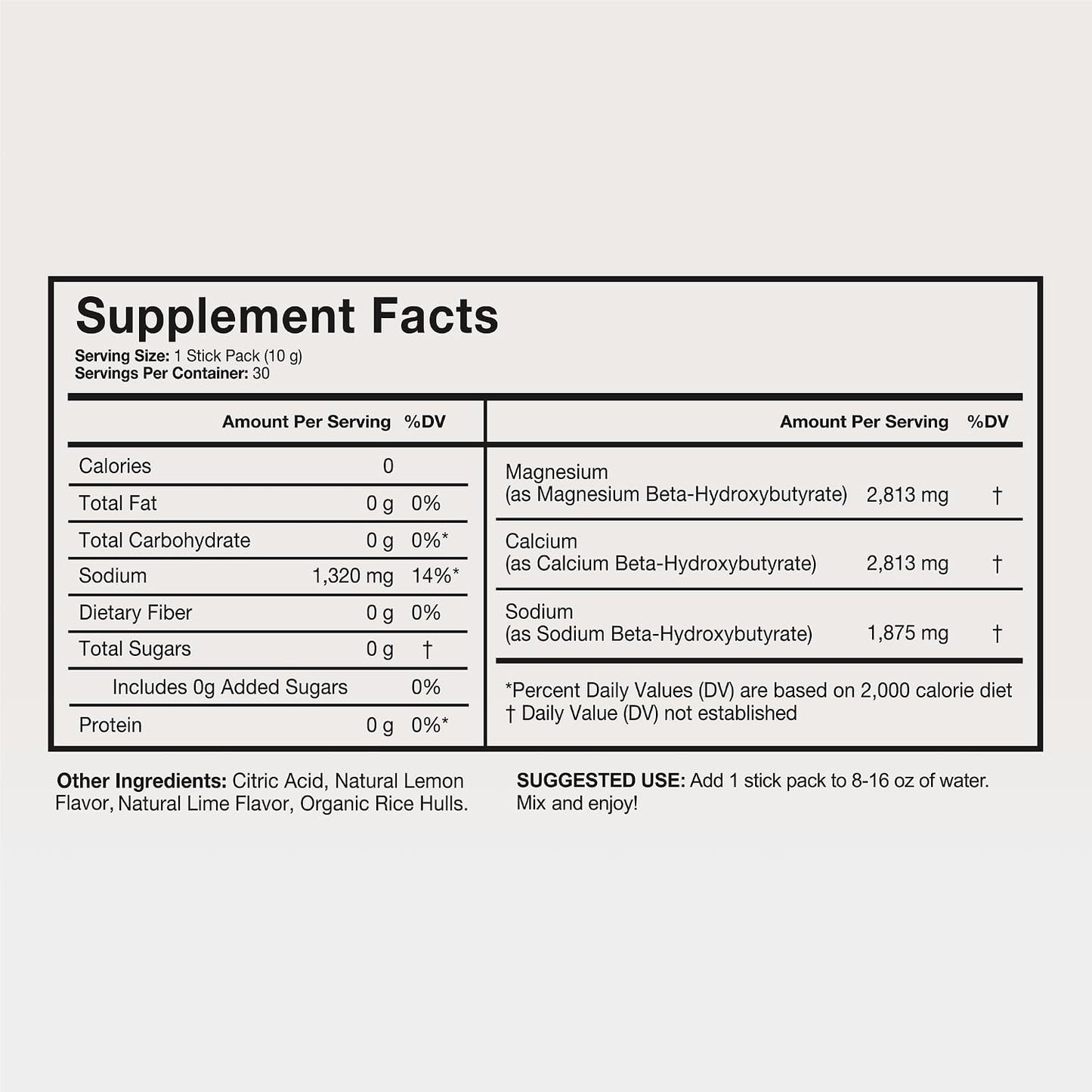 Terra Health Essentials – Solusticks BHB | Exogenous Ketones & Electrolytes for Ketosis Support, Energy, Mental Clarity, Appetite Control | Margarita Mocktail Flavor | 30 Servings