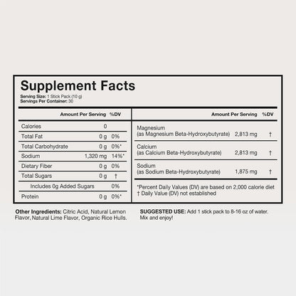 Terra Health Essentials – Solusticks BHB | Exogenous Ketones & Electrolytes for Ketosis Support, Energy, Mental Clarity, Appetite Control | Margarita Mocktail Flavor | 30 Servings
