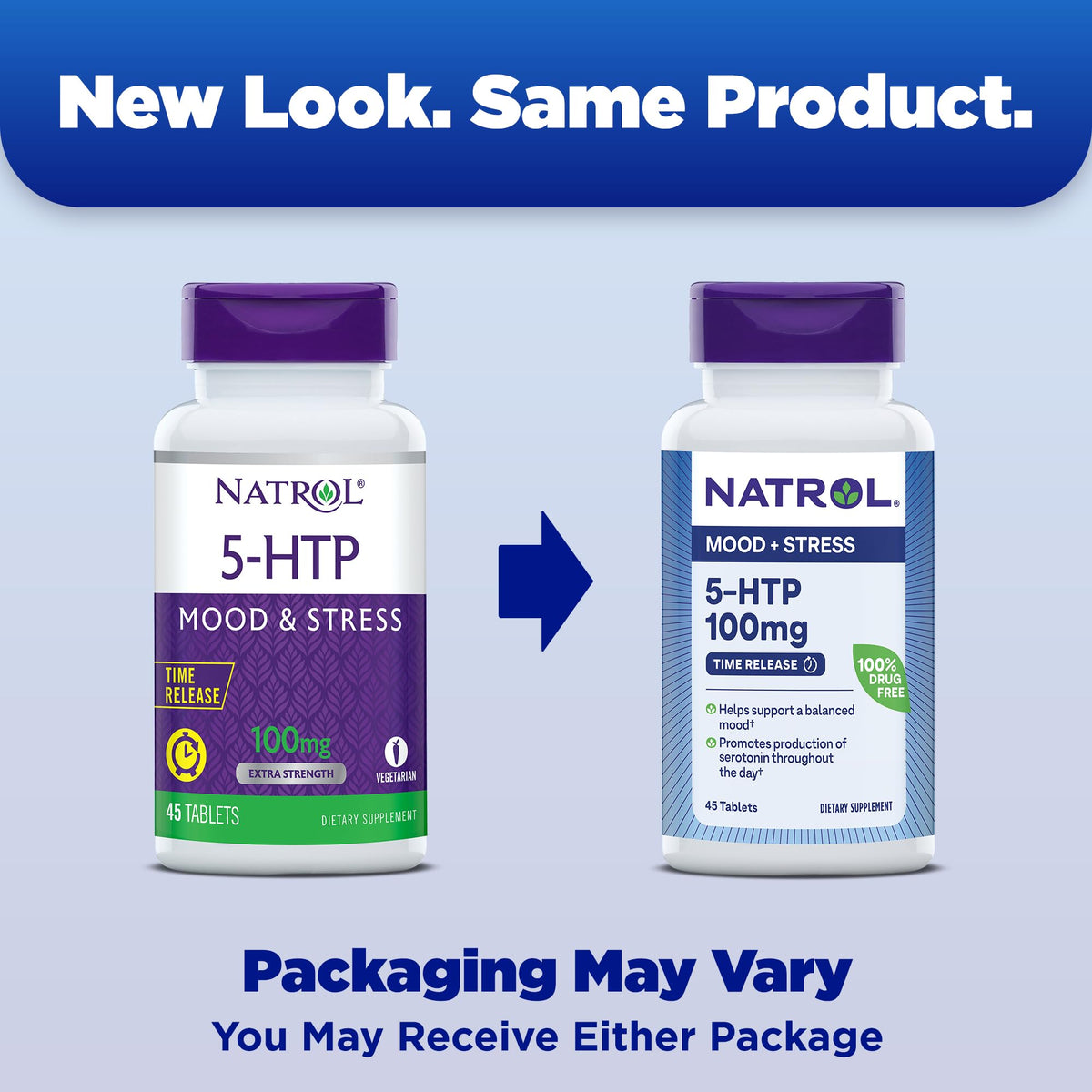 Natrol 5-HTP 100mg, Dietary Supplement Helps Support a Balanced Mood, 90 Time