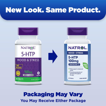Natrol 5-HTP 100mg, Dietary Supplement Helps Support a Balanced Mood, 90 Time