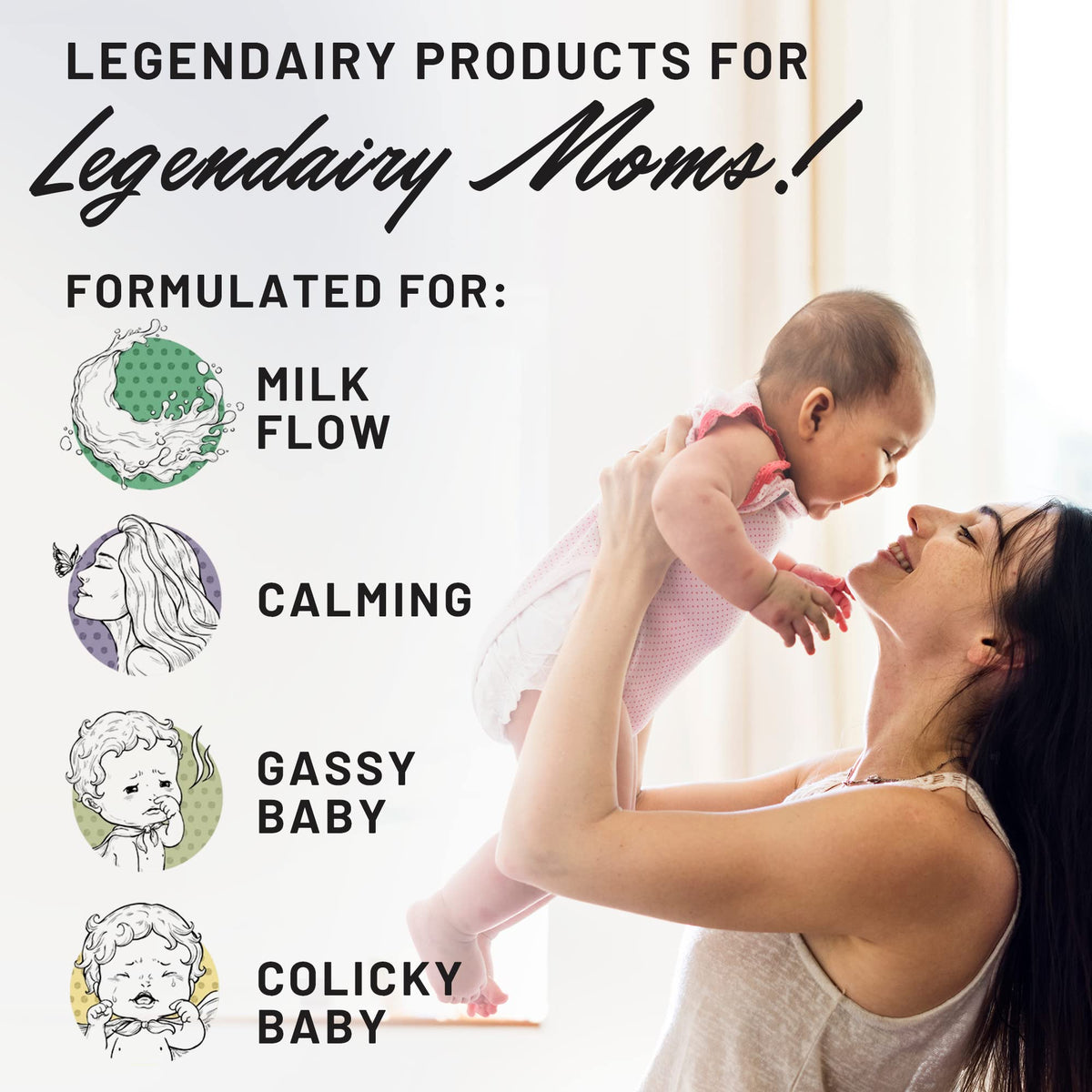 Legendairy Milk Lechita, Supports Milk Flow, Organic Fenugreek Free Breastfeeding Supple
