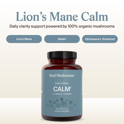 Real Mushrooms Reishi Mushroom Capsules - Handpicked Organic Mushroom Extracts - Red Reishi for Tranquil Daily Wellness with Verified Beta Glucans Vegan, Non-GMO, No Grain Fillers, 90 ct