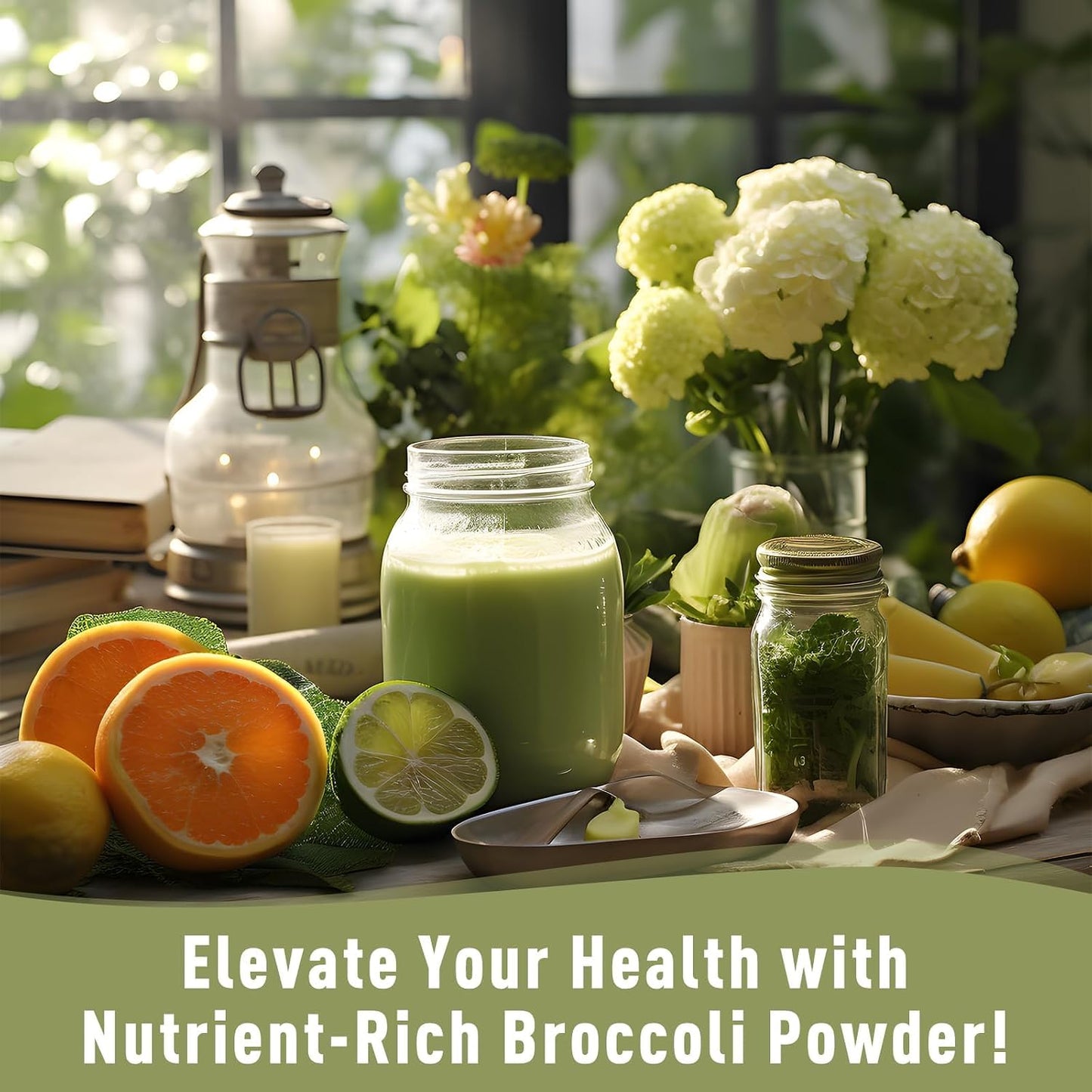 Unleash’d Organic Broccoli Powder 16 oz – 100% Pure Organic Superfood, Raw, Vegan, Non-GMO, Fiber & Vitamin-Rich