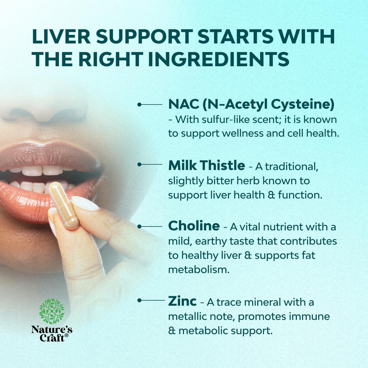 Liver Support NAC Supplement with Milk Thistle for Liver Cleanse Detox & Repair - N Acetyl Cysteine Supplement for Liver Cleanse with Turmeric, Choline, Dandelion & L-Glutathione - 60 Count