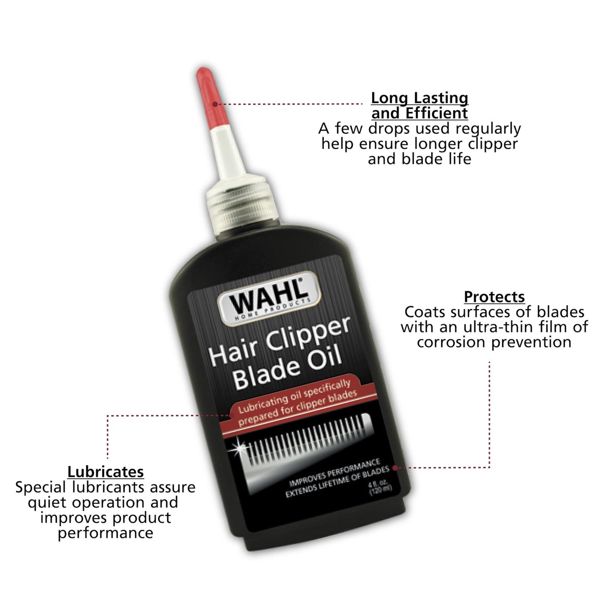 Wahl Premium Hair Clipper Blade Lubricating Oil for Clippers, Trimmers, & Blade Corrosion