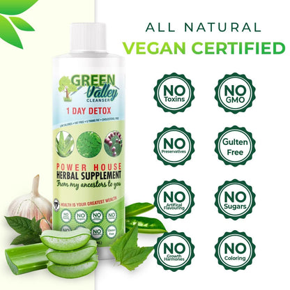 1 Day Colon Liquid Cleanse Formula and Liver Detox - Vegan Friendly, Helps Healthy