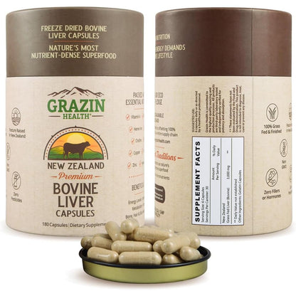 Bovine Organ Complex 3000mg per Serving (30 Servings) | Pancreas, Liver, Spleen, Kidney, Heart (600 Mg per Organ per Capsule) Grass Fed