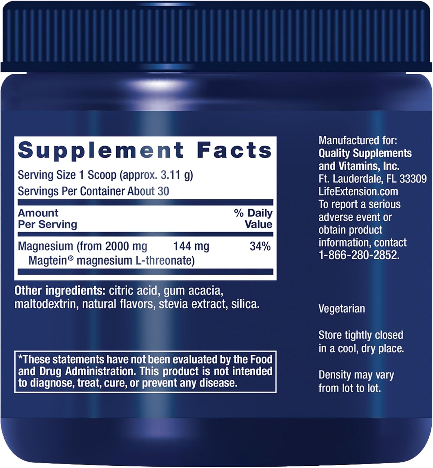 Life Extension Neuro-Mag Magnesium L-Threonate Powder (Tropical Punch) - Ultra-Absorbable Magnesium - Supports Memory, Focus, Cognitive Function & Mood - Gluten free, Non-GMO, Vegetarian (30 Servings) | Tropical Punch Powder Mix for Memory, Recall Speed &