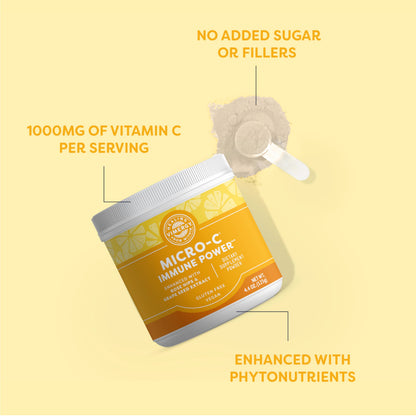 Vimergy Micro-C Immune Power TM *- 250g– 69 Servings – 2000mg/serving – Gentle Form – Antioxidant Phytonutrients – Immune & Nerve Support – Benefits Bone & Cartilage – Gluten-Free – Kosher – Vegan