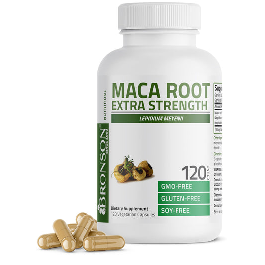 Bronson Maca Root Extra Lepidium Meyenii, Non-GMO, 90 Vegetarian Capsules