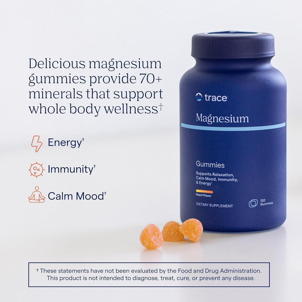 Trace Minerals Magnesium Gummies, Watermelon, 120 Counts