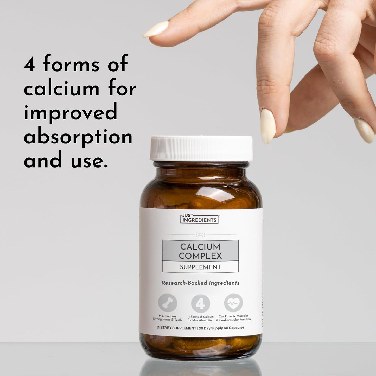 Calcium Complex – 60‑Capsule Featuring Aquamin® Red Algae, Calcium Citrate, Bisglycinate & Malate, Vitamin D3 (VegD3®) & K2 (K2Vital®), Vitamin C, Boron & L‑Lysine – Optimized Absorption & Bone Health