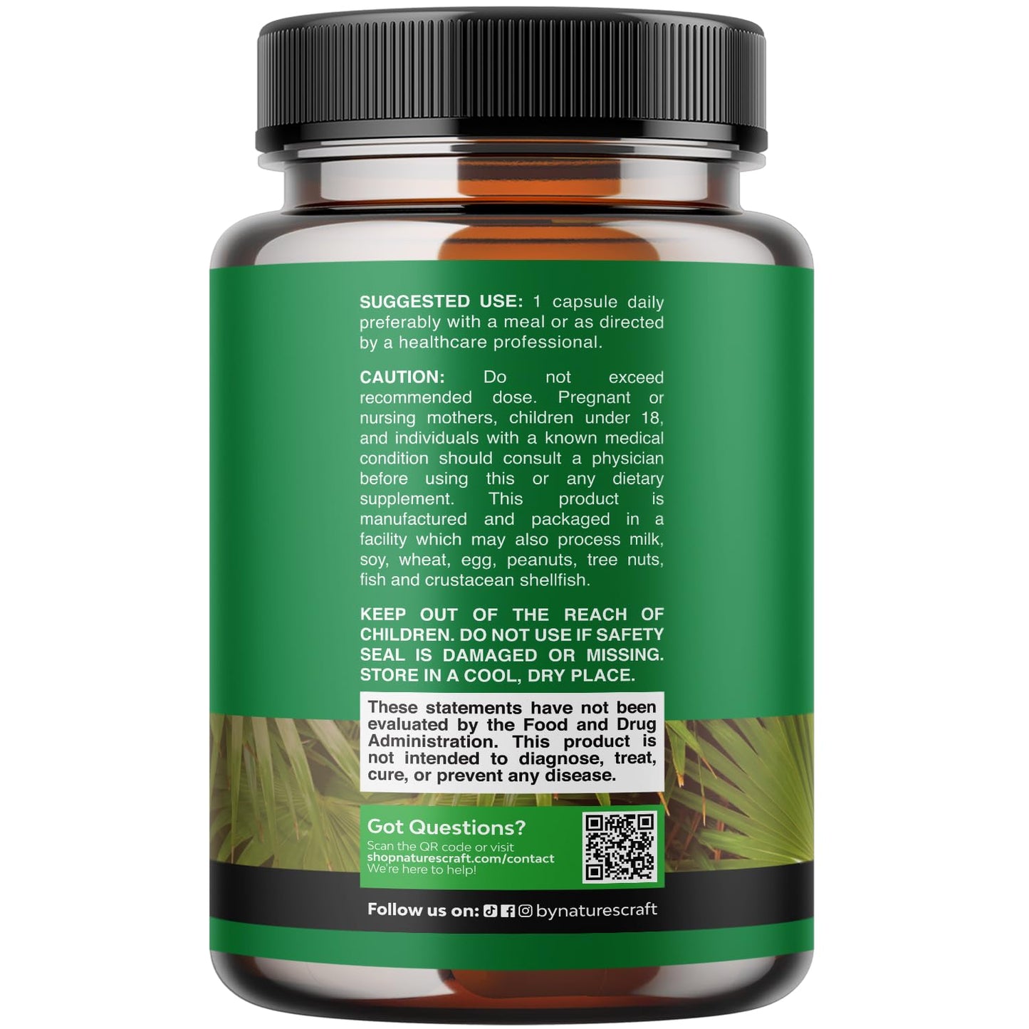 Extra Strength Saw Palmetto Extract - Advanced Herbal Complex for Hair Health and Urinary Support with Plant Sterols & Flavonoids - Potent Herbal Supplement with 500mg per Serving - 100 Count