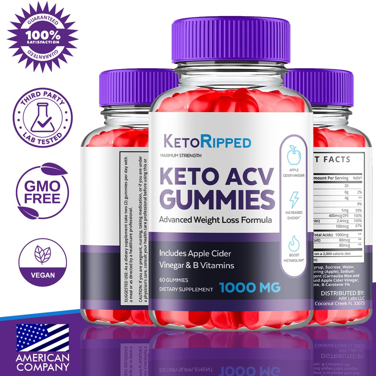(5 Pack) Keto Ripped ACV Gummies, Keto Ripped ACV Gummies Advanced Weight Loss