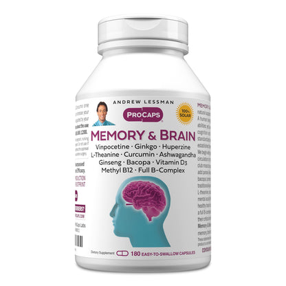 ANDREW LESSMAN ProCaps Memory & Brain Botanical Formula, 60 Capsules