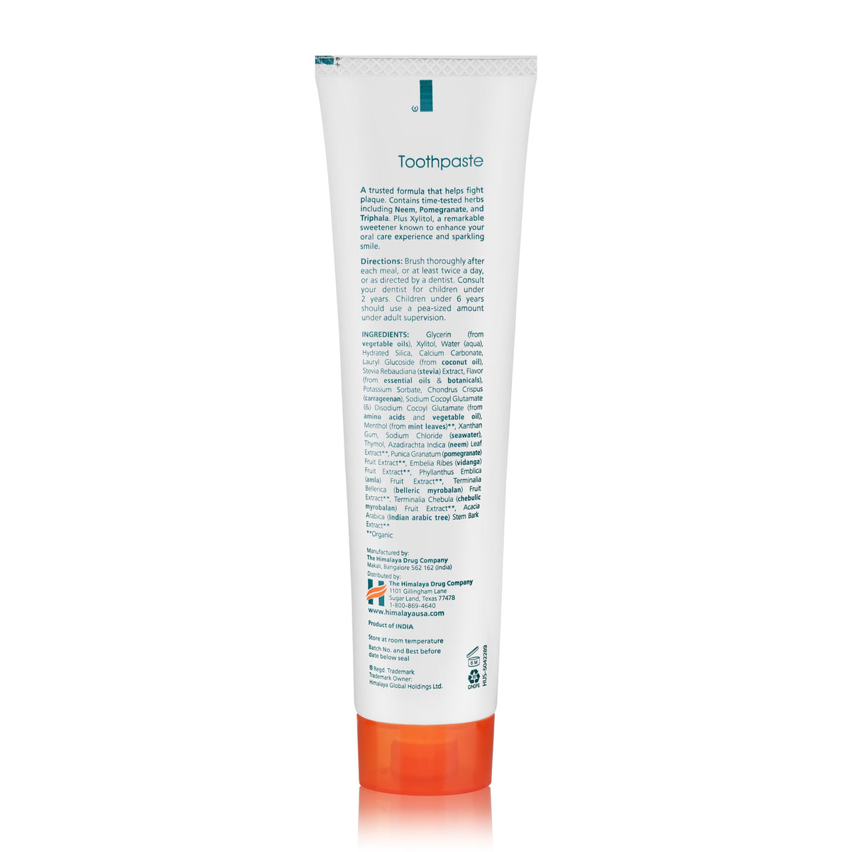 Himalaya Botanique Neem & Pomegranate Toothpaste, Mint, 5.29 oz, 2 Pack