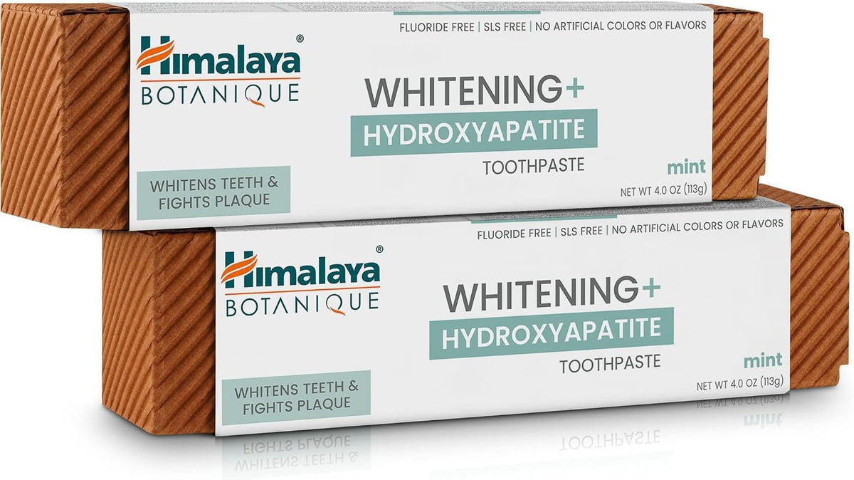 Himalaya Botanique Whitening+ Nano Hydroxyapatite Toothpaste, Mint, 4 oz