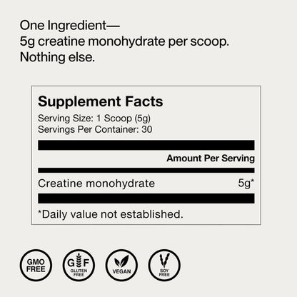 Momentous Creatine Monohydrate Powder - Creatine Powder - Supports Strength, Lean Muscle, & Recovery for Men & Women - NSF Certified for Sport - 5 g per Serving - 90 Servings