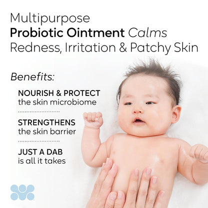 BioGaia Baby Probiotic Ointment | Soothes & Hydrates Dry, Irritated & Sensitive Skin | Use It From Head to Toe | Formulated With Plant-Based Oils & Probiotics | Steroid Free & Microbiome-Friendly