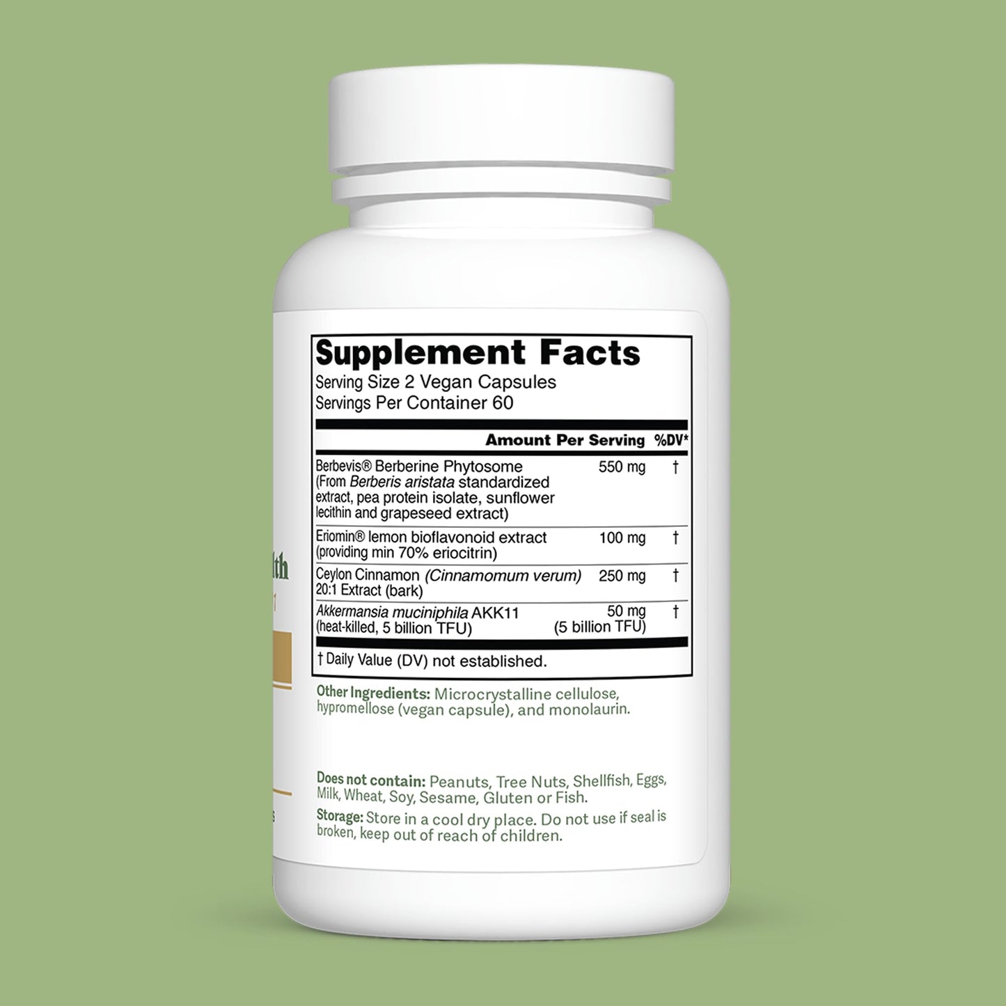 Dr. Murray's Ultimate Metabolic Health - Berbevis® Berberine Phytosome + Eriomin® Citrus Flavonoids + Ceylon Cinnamon + Akkermansia AKK11® Probiotic | Vegan | GMP Certified | 60 Capsules