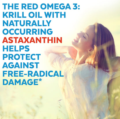 Viva Naturals Antarctic Krill Oil Omega 3 Supplements 1250 mg - DHA EPA Omega-3 & Astaxanthin Concentration for Joint Health, No Fish Burp - 60 Krill Oil Capsules