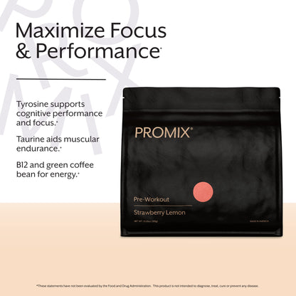 ProMix Nutrition Pre-Workout - Maximize Focus and Performance - Free of Stevia, Xanthan Gum, Soy, Gluten and GMOs - Mango - 30 Servings (Pack of 1)