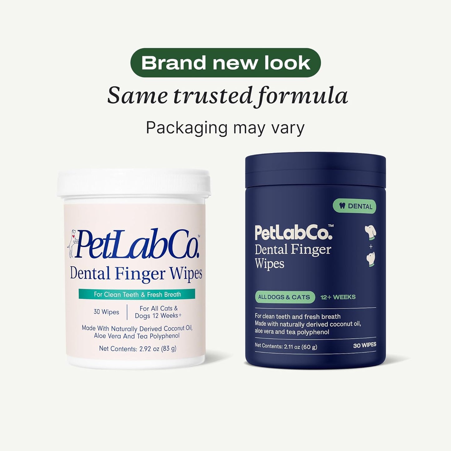 PetLab Co. Dental Finger Wipes for Dogs, Teeth Cleaning, 30 Wipes | Wipe-on cleaning to support surface dirt removal and fresh breath for dogs who won't tolerate brushing