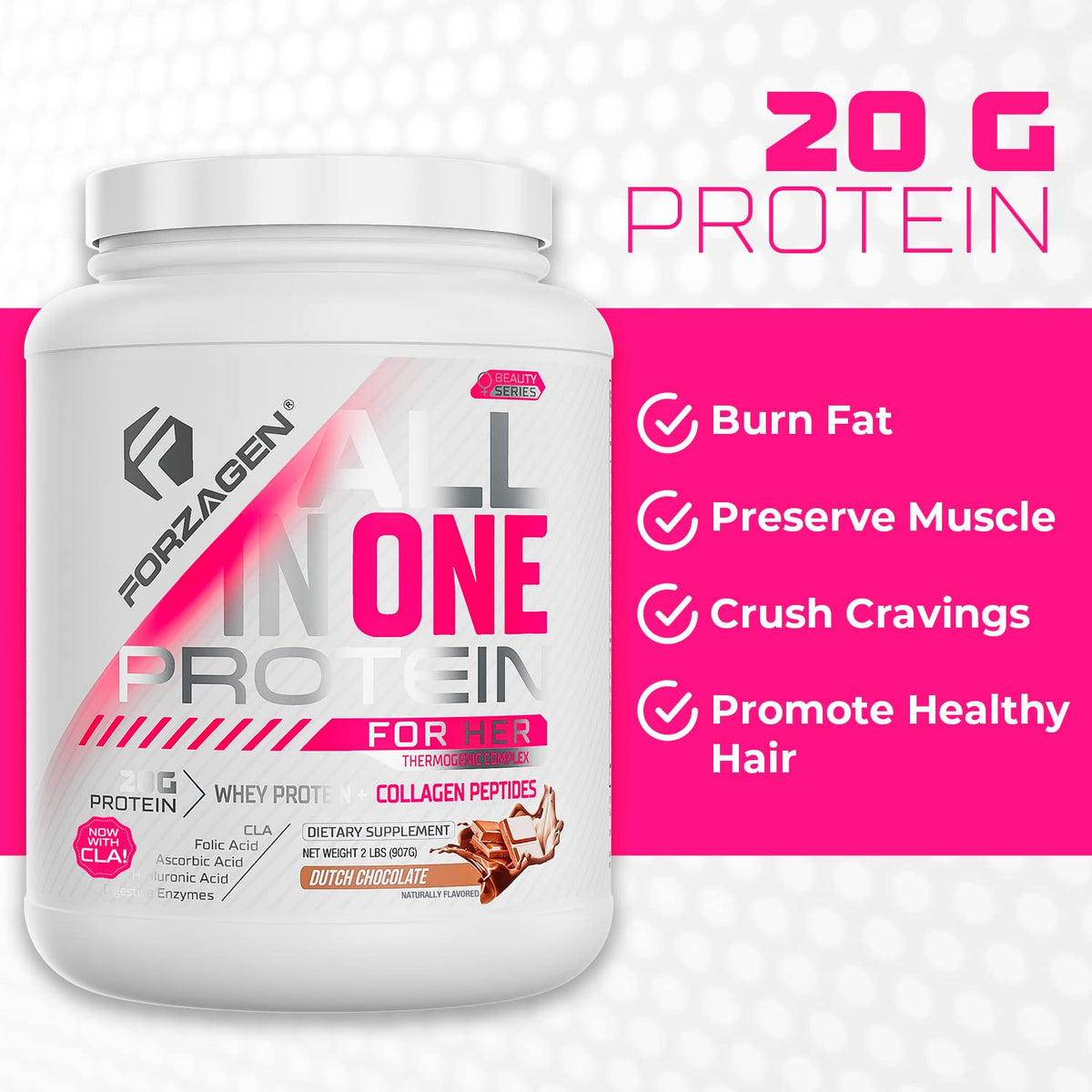 Forzagen Protein Powder for Women - Protein Shake With Collagen Powder for Women