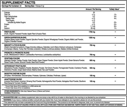 365Greens Daily Essential Premium Superfood with 75 Minerals, Vitamins, Vegetables, Fruits and adaptogens. Green 7.4 oz (2)