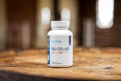 NuEthix Formulations NU-D3 + K2 - Vitamin D3 and K2 5000 iu Supplements - Packed with Reishi Mushroom, Magnesium, & Zinc - 60ct, 60 Servings - Made in USA Products Only