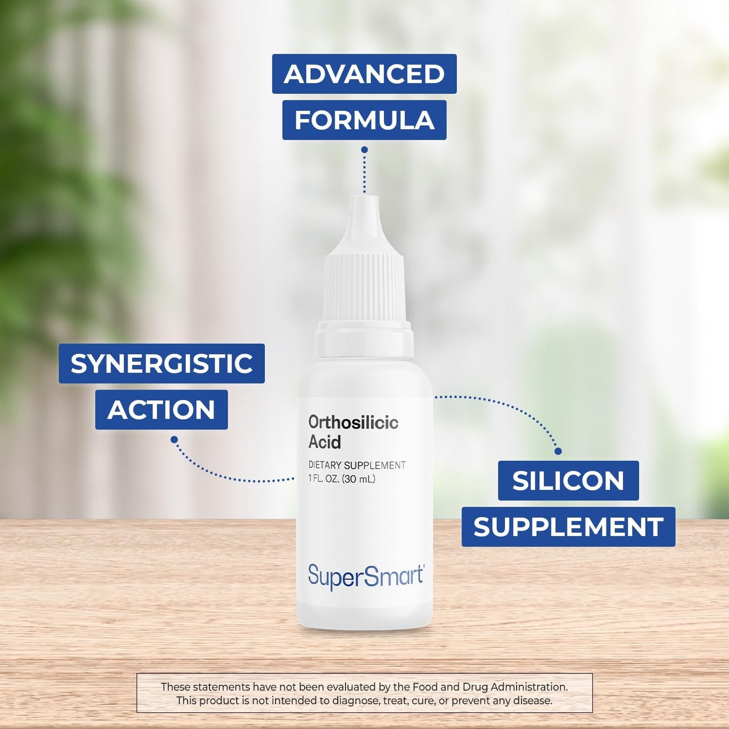 Supersmart - Orthosilicic Acid (Advanced Formula) - Silicon Supplement - Complex with Minerals, Vitamins & Boron | Non-GMO & Gluten Free - 30 ml