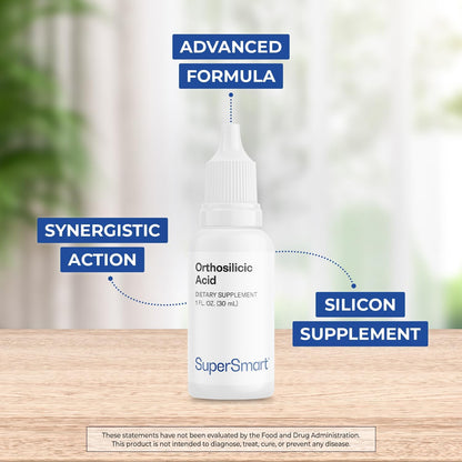 Supersmart - Orthosilicic Acid (Advanced Formula) - Silicon Supplement - Complex with Minerals, Vitamins & Boron | Non-GMO & Gluten Free - 30 ml