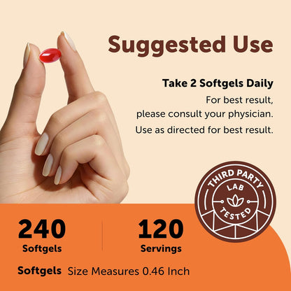 Micro Ingredients CoQ10 100 mg Per Serving, 240 Softgels | Coenzyme Q10 (Ubiquinone) Supplement | Made with MCT Oil | Non-GMO, Gluten Free