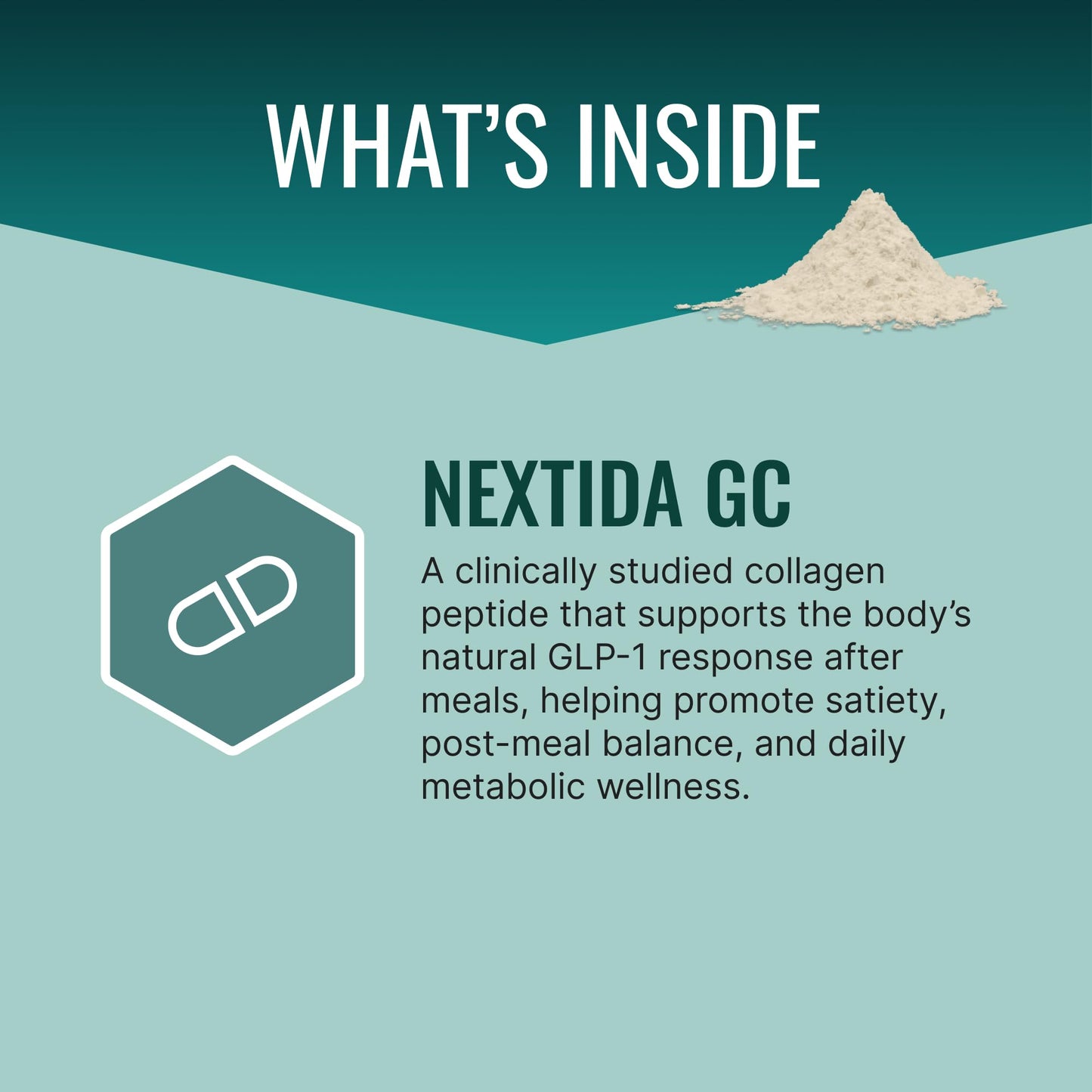 Approved Science GLP-1 Activator - Satiety and Metabolic Support with Nextida GC Collagen Powder - 30 Servings, Unflavored, Non-GMO
