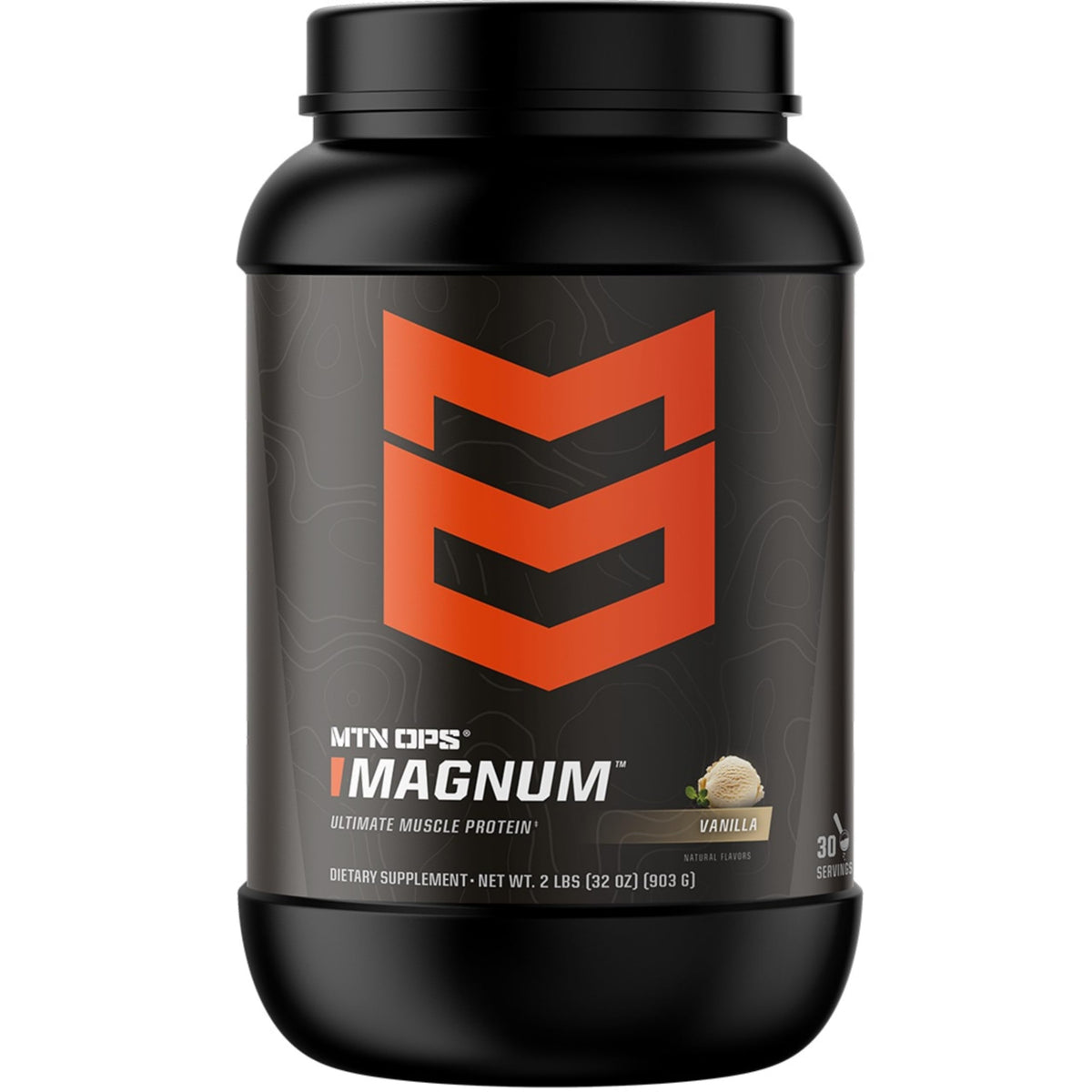 MTN OPS Magnum Protein Powder 23g Protein per Serving Whey Protein Blend with BCAAs Low Sugar Gluten Free 30 Servings Chocolate