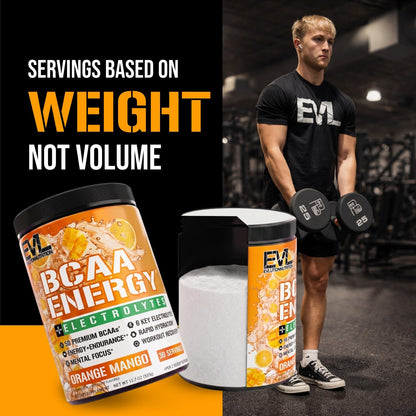 Evlution EVL BCAAs Amino Acids Powder - BCAA Energy Pre Workout Powder for Muscle Recovery Lean Growth and Endurance - Rehydrating Post Workout Recovery Drink with Natural Caffeine - Pink Lemonade