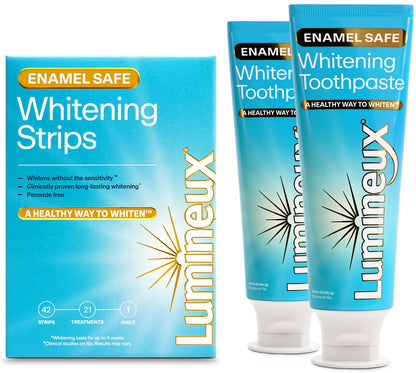 Lumineux Whitening Starter Set, 7 Strip Treatments & Toothpaste 2 Pack