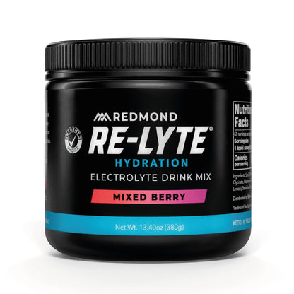 REDMOND Re-Lyte Sugar Free Electrolyte Powder Mix (Strawberry Lemonade) | Zero Sugar Electrolytes, Hydration Powder